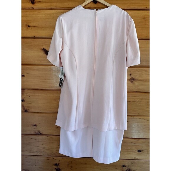 NWT Womens Studio 1 Pink Short Sleeve One Piece Blazer Dress Size 16W - Picture 6 of 7